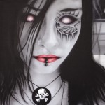 fido-airbrush-art-anna brügger-bloody eye-sweet babe-skull-tattoo